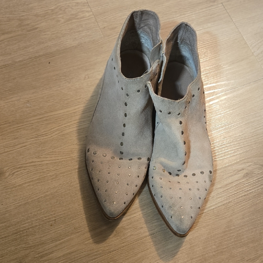 Free People Tan Suede Ankle Boots